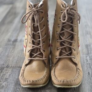 Leather Lace Up Mukluks